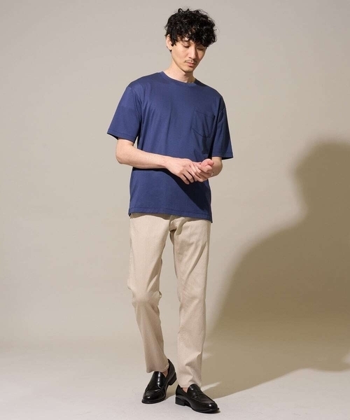 a.v.v(アーヴェヴェ)の「\累計28,000枚販売!/究極の無地T シルケットスムースシルエットカットソ ー【接触冷感 / UVカット/洗濯機で洗える/毛玉になりにくい】(Tシャツ/カットソー・メンズ・グリーン/ボルドー/ホワイト/ライトグレー/ミント/ブルー/ライトブラウン/チャコールグレー/ブラック/ピンク・44/48/50/46)」の20枚目の写真