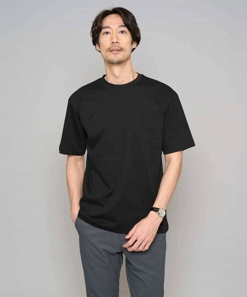 a.v.v(アーヴェヴェ)の「\累計28,000枚販売!/究極の無地T シルケットスムースシルエットカットソ ー【接触冷感 / UVカット/洗濯機で洗える/毛玉になりにくい】(Tシャツ/カットソー・メンズ・グリーン/ボルドー/ホワイト/ライトグレー/ミント/ブルー/ライトブラウン/チャコールグレー/ブラック/ピンク・44/48/50/46)」の14枚目の写真