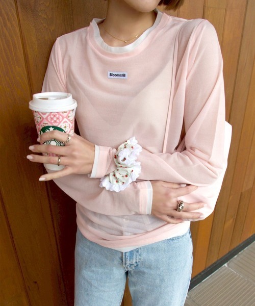DONOBAN(ドノバン)の「レイヤードシアートップス(シャツ/ブラウス・レディース・ホワイト系その他/イエロー/ブラック/ライトブルー/ホワイト/ライトピンク・ONE SIZE)」の6枚目の写真