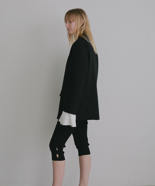 MANOF（マノフ）の「OVER SIZED LAYERED JACKET（テーラードジャケット・レディース・ベージュ/チャコールグレー/ブラック・M/S）」の22枚目の写真