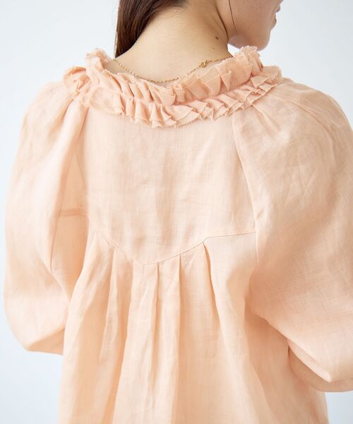 le.coeur blanc(ルクールブラン)の「ラミーカルゼフリルネックブラウス(シャツ/ブラウス・レディース・オレンジ/ダークブラウン/ライトブルー・38)」の17枚目の写真