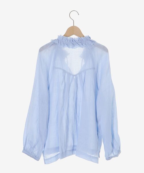 le.coeur blanc(ルクールブラン)の「ラミーカルゼフリルネックブラウス(シャツ/ブラウス・レディース・オレンジ/ダークブラウン/ライトブルー・38)」の9枚目の写真