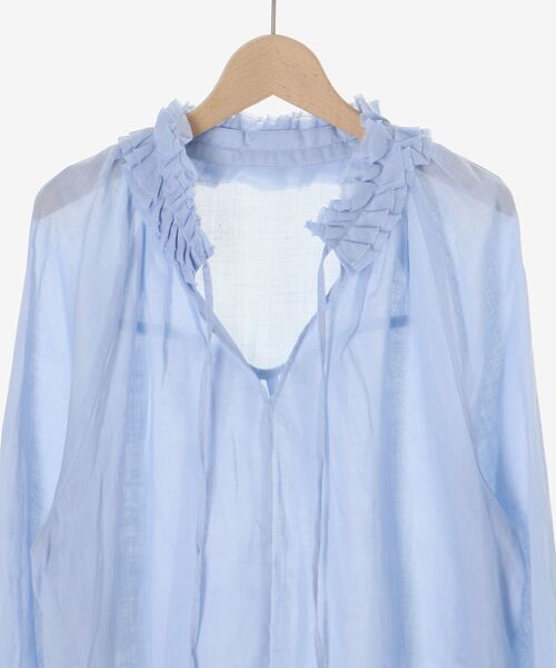 le.coeur blanc(ルクールブラン)の「ラミーカルゼフリルネックブラウス(シャツ/ブラウス・レディース・オレンジ/ダークブラウン/ライトブルー・38)」の10枚目の写真
