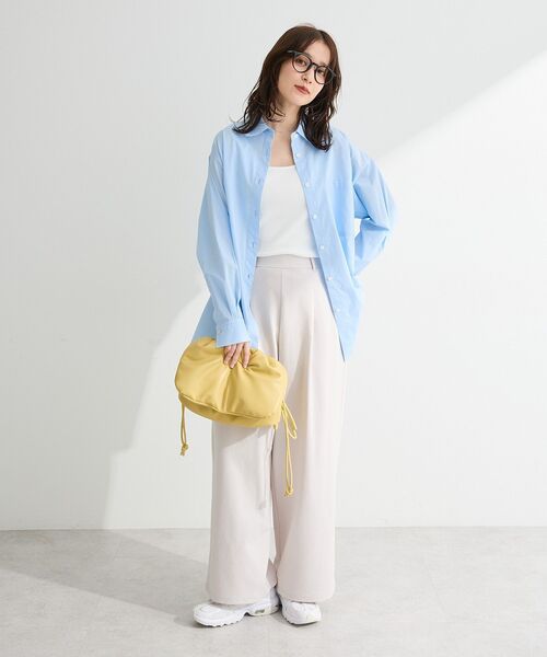 Green　Parks（グリーンパークス）の「タックワイドスウェットパンツ（スウェットパンツ・レディース・ライトグレー/杢グレー/ブラック・FREE）」の5枚目の写真