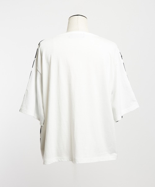 gomme(ゴム)の「ドットP天竺 ドットタックT(Tシャツ/カットソー・レディース・ホワイト×ブラック/チャコールグレー×ブラック/グレー×ピンク・MEDIUM)」の18枚目の写真