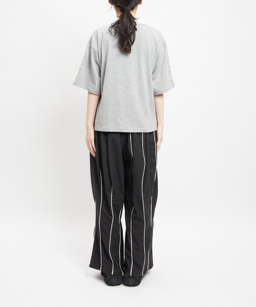 gomme(ゴム)の「ドットP天竺 ドットタックT(Tシャツ/カットソー・レディース・ホワイト×ブラック/チャコールグレー×ブラック/グレー×ピンク・MEDIUM)」の9枚目の写真