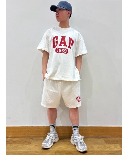 GAP(ギャップ)の「ヴィンテージソフト フレンチテリー GAPロゴ スウェットショートパンツ(スウェットパンツ・メンズ・ネイビー/オフホワイト/グレー・XS/S/M/L/XL)」の19枚目の写真