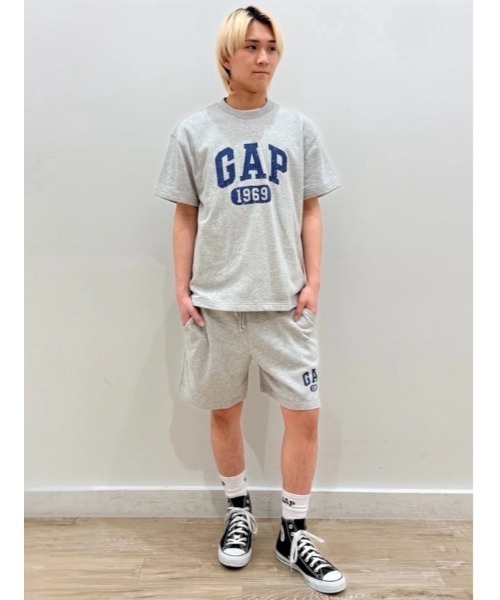 GAP(ギャップ)の「ヴィンテージソフト フレンチテリー GAPロゴ スウェットショートパンツ(スウェットパンツ・メンズ・ネイビー/オフホワイト/グレー・XS/S/M/L/XL)」の16枚目の写真