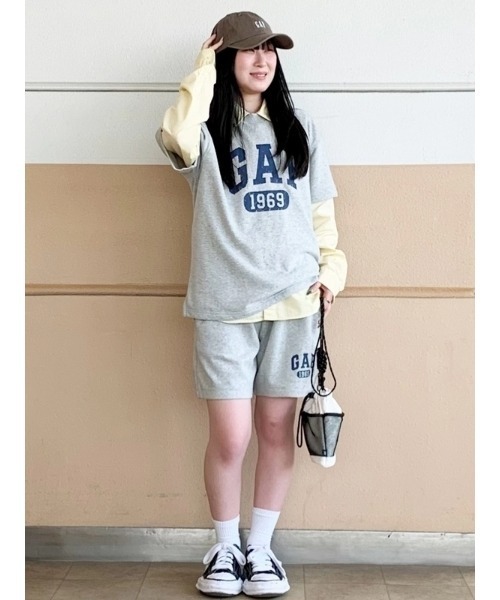 GAP(ギャップ)の「ヴィンテージソフト フレンチテリー GAPロゴ スウェットショートパンツ(スウェットパンツ・メンズ・ネイビー/オフホワイト/グレー・XS/S/M/L/XL)」の4枚目の写真