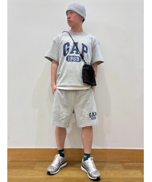 GAP(ギャップ)の「ヴィンテージソフト フレンチテリー GAPロゴ スウェットショートパンツ(スウェットパンツ・メンズ・ネイビー/オフホワイト/グレー・XS/S/M/L/XL)」の5枚目の写真