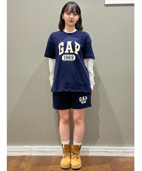 GAP(ギャップ)の「ヴィンテージソフト フレンチテリー GAPロゴ スウェットショートパンツ(スウェットパンツ・メンズ・ネイビー/オフホワイト/グレー・XS/S/M/L/XL)」の8枚目の写真