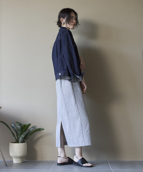 Firsthand(ファーストハンド)の「Firsthand/ファーストハンド カミラチェック Iラインワンピース / セットアップ対応(ワンピース・レディース・ブラック/ブルーグリーン・SMALL/MEDIUM)」の14枚目の写真