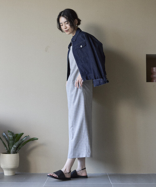 Firsthand(ファーストハンド)の「Firsthand/ファーストハンド カミラチェック Iラインワンピース / セットアップ対応(ワンピース・レディース・ブラック/ブルーグリーン・SMALL/MEDIUM)」の15枚目の写真