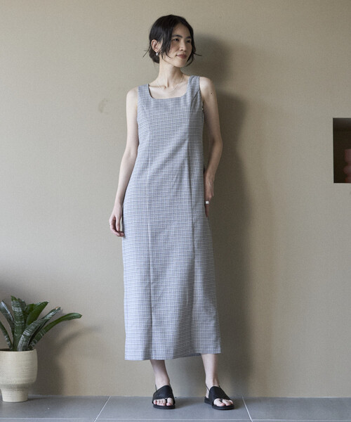 Firsthand(ファーストハンド)の「Firsthand/ファーストハンド カミラチェック Iラインワンピース / セットアップ対応(ワンピース・レディース・ブラック/ブルーグリーン・SMALL/MEDIUM)」の21枚目の写真