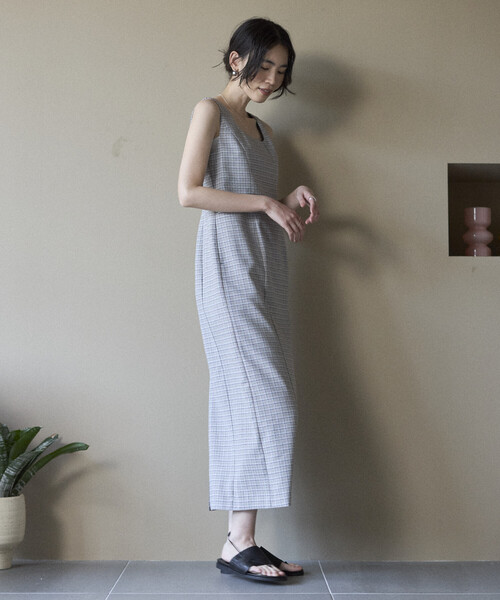 Firsthand(ファーストハンド)の「Firsthand/ファーストハンド カミラチェック Iラインワンピース / セットアップ対応(ワンピース・レディース・ブラック/ブルーグリーン・SMALL/MEDIUM)」の22枚目の写真