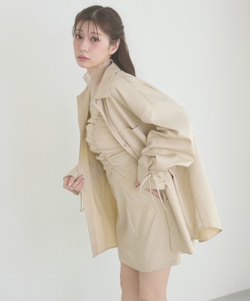 Ambre Neige(アンブルネージュ)の「assortment shirt & camisole dress set / アソートシャツ&キャミワンピースセット(ワンピース・レディース・グレー/ベージュ/ネイビー・FREE)」の17枚目の写真