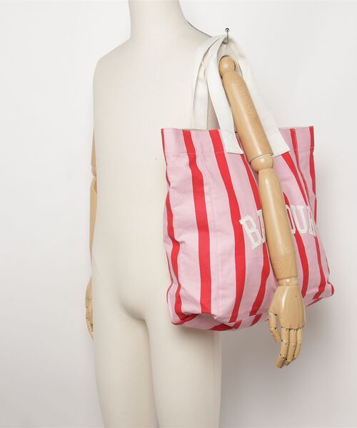 Barbour（バブアー）の「(BARBOUR)EMILY STRIPE TOTE BAG（トートバッグ・レディース・ピンク・ONE SIZE）」の5枚目の写真