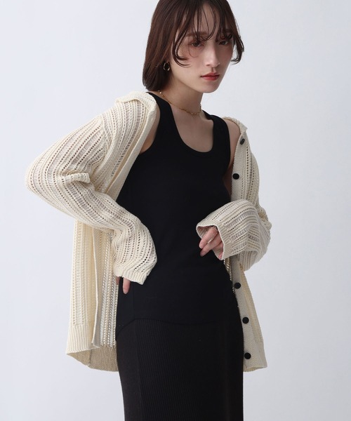 NOAHL(ノアル)の「【NOAHL】ソフトタッチラウンドカットタンクトップ(タンクトップ・レディース・ベージュ系/ブラック/オフホワイト・FREE)」の9枚目の写真