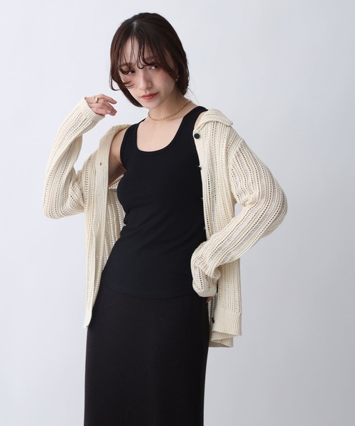 NOAHL(ノアル)の「【NOAHL】ソフトタッチラウンドカットタンクトップ(タンクトップ・レディース・ベージュ系/ブラック/オフホワイト・FREE)」の17枚目の写真