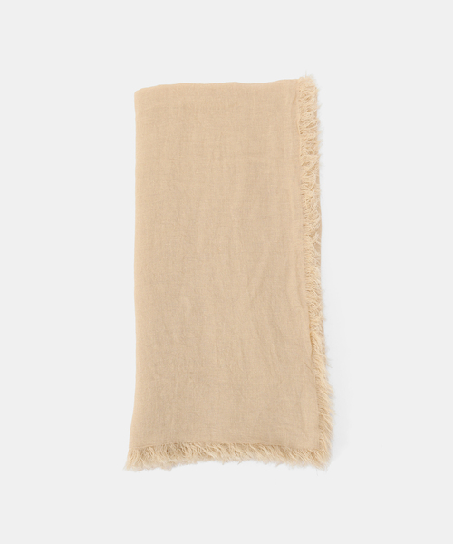 FRAMeWORK(フレームワーク)の「ASAUCE MELER/アソースメレ フランダースサンリネンガーゼSTLIII 110(ストール/ショール・レディース・イエロー/ライトグレー/チャコールグレー・FREE)」の3枚目の写真