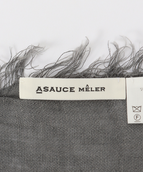 FRAMeWORK(フレームワーク)の「ASAUCE MELER/アソースメレ フランダースサンリネンガーゼSTLIII 110(ストール/ショール・レディース・イエロー/ライトグレー/チャコールグレー・FREE)」の5枚目の写真