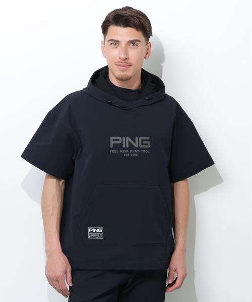 PING(ピン)の「【PING APPAREL】半袖フーディプルオーバー <GOLD> (MENS)(Tシャツ/カットソー・メンズ・ホワイト/ブラック/ベージュ・S/M/L/LL/LL1)」の2枚目の写真