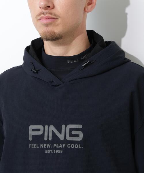 PING(ピン)の「【PING APPAREL】半袖フーディプルオーバー <GOLD> (MENS)(Tシャツ/カットソー・メンズ・ホワイト/ブラック/ベージュ・S/M/L/LL/LL1)」の9枚目の写真
