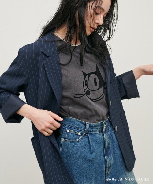 LARUTA(ラルータ)の「【LARUTA】Felix the cat /フロッキーTee(Tシャツ/カットソー・レディース・チャコールグレー・FREE)」の5枚目の写真