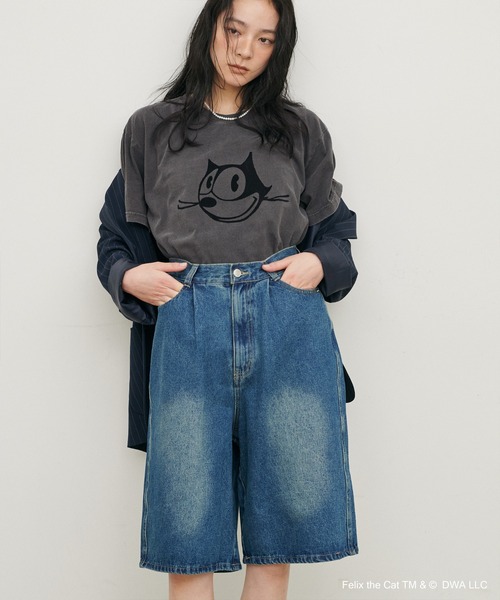 LARUTA(ラルータ)の「【LARUTA】Felix the cat /フロッキーTee(Tシャツ/カットソー・レディース・チャコールグレー・FREE)」の3枚目の写真