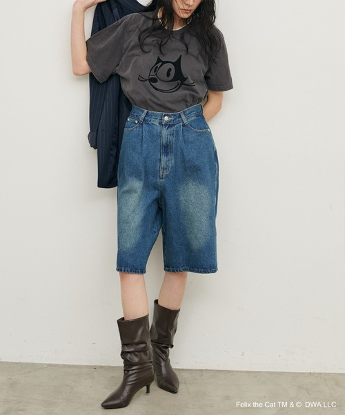 LARUTA(ラルータ)の「【LARUTA】Felix the cat /フロッキーTee(Tシャツ/カットソー・レディース・チャコールグレー・FREE)」の4枚目の写真
