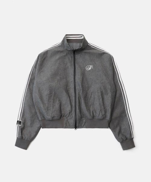バッドブラッド DARK Classic ピンストライプ トラック パンツ ワイン