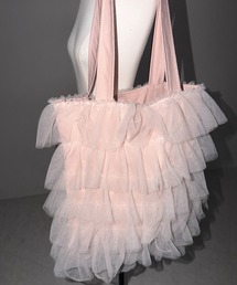 me+em select（ミームセレクト）の「【 3color ／ A4収納可 】チュールフリルスクエアトートバッグ ／ tulle frill square tote bag（ショルダーバッグ）」