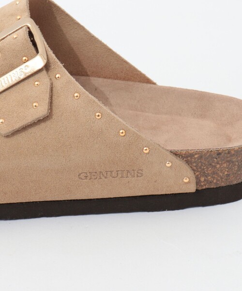 GENUINS（ジェニュインズ）の「【GENUINS/ジェニンズ】　スエードスタッズベルトサンダル（サンダル・レディース・キャメル/ベージュ・36/38/37）」の5枚目の写真