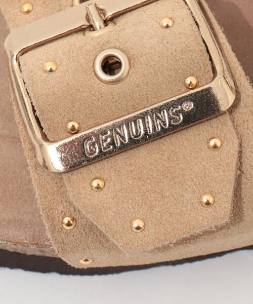 GENUINS（ジェニュインズ）の「【GENUINS/ジェニンズ】　スエードスタッズベルトサンダル（サンダル・レディース・キャメル/ベージュ・36/38/37）」の7枚目の写真