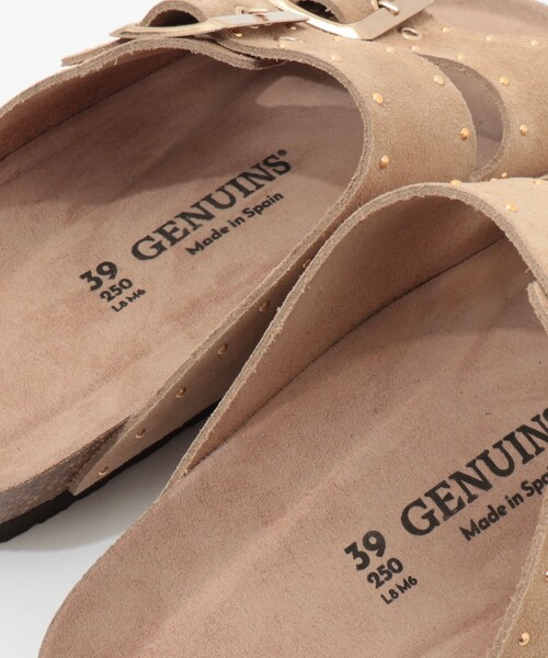 GENUINS（ジェニュインズ）の「【GENUINS/ジェニンズ】　スエードスタッズベルトサンダル（サンダル・レディース・キャメル/ベージュ・36/38/37）」の9枚目の写真