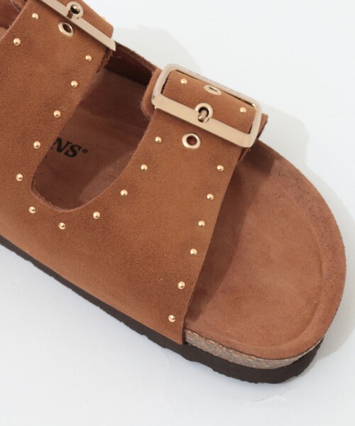 GENUINS（ジェニュインズ）の「【GENUINS/ジェニンズ】　スエードスタッズベルトサンダル（サンダル・レディース・キャメル/ベージュ・36/38/37）」の15枚目の写真