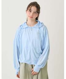 pom ponette junior（ポンポネットジュニア）の「【130cmあり】【UVカット・接触冷感】カットソージップパーカ（パーカー）」