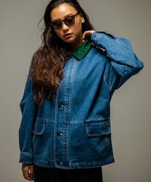 430（フォーサーティ）の「mj11494- DENIM COVERALL CRD カバーオール(26-079)（カバーオール）」