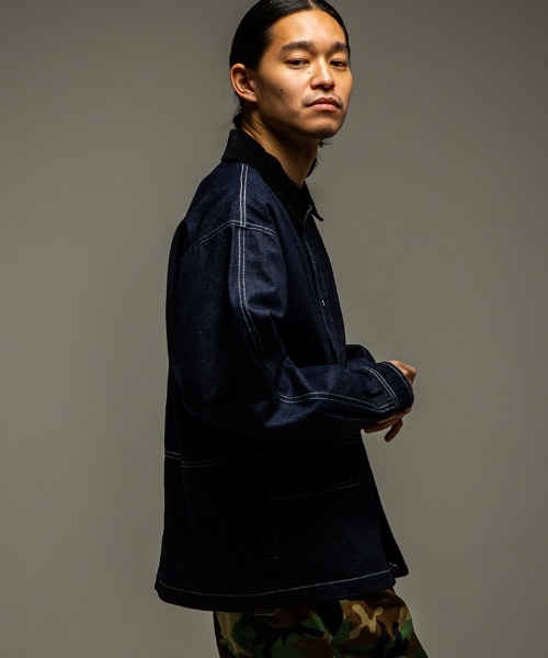 430(フォーサーティ)の「mj11494- DENIM COVERALL CRD カバーオール(26-079)(カバーオール・メンズ・ワンウォッシュ/インディゴブルー・3/2/1/0)」の4枚目の写真