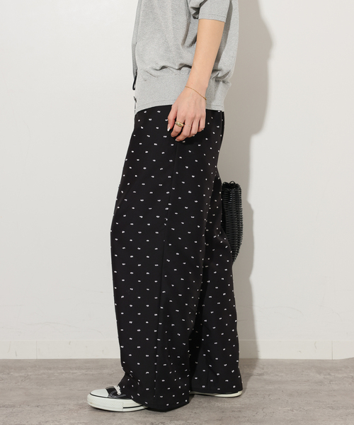 JOURNAL STANDARD relume（ジャーナルスタンダード　レリューム）の「カットドビードットパンツ（その他パンツ・レディース・ブラウン系その他/ブラック・38/36）」の8枚目の写真