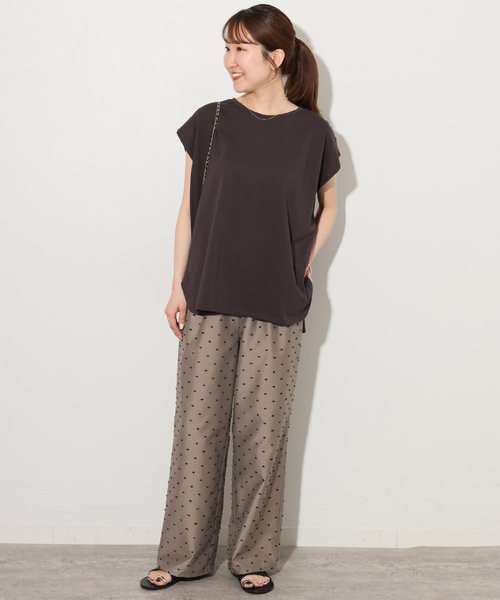 JOURNAL STANDARD relume（ジャーナルスタンダード　レリューム）の「カットドビードットパンツ（その他パンツ・レディース・ブラウン系その他/ブラック・38/36）」の10枚目の写真