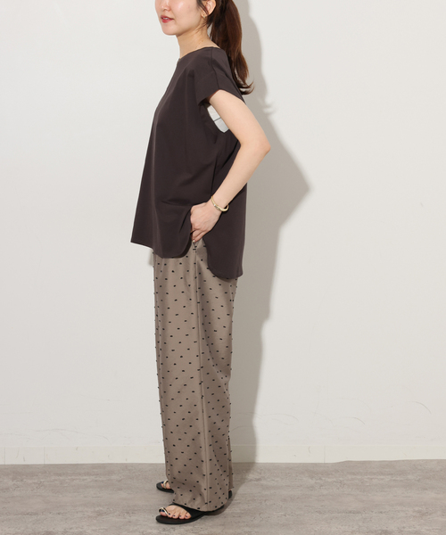 JOURNAL STANDARD relume（ジャーナルスタンダード　レリューム）の「カットドビードットパンツ（その他パンツ・レディース・ブラウン系その他/ブラック・38/36）」の11枚目の写真