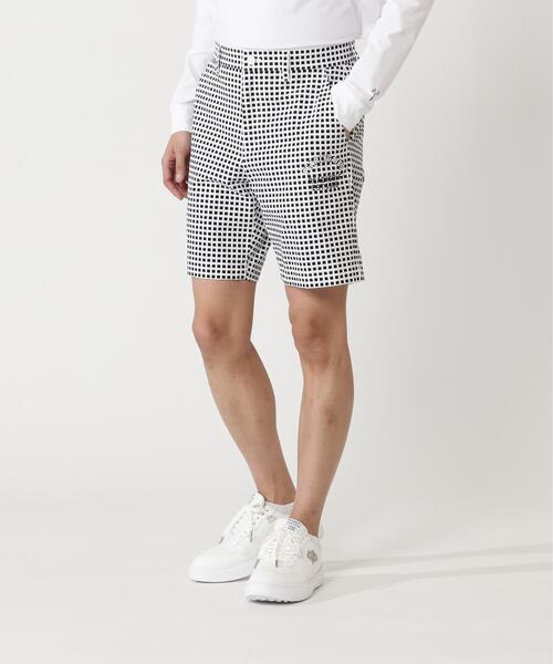 綿ライクNY/PUハイストレッチショートパンツ