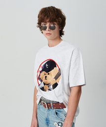 Beyond Closet（-）の「ILPベースボールパッチドッグ半袖Tシャツグレー（Tシャツ/カットソー）」