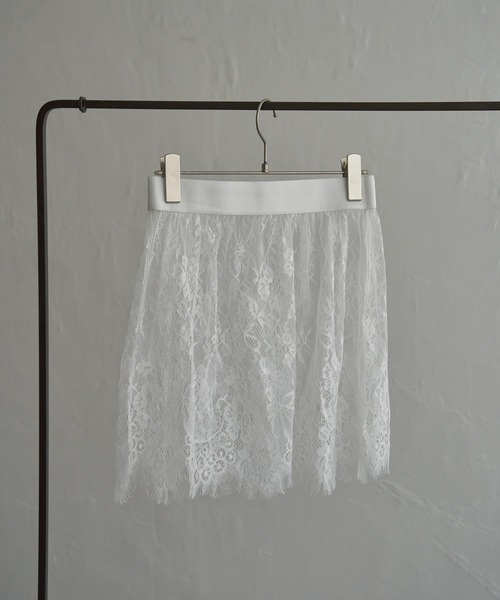 notch.（ノッチ）の「レイヤードレーススカート（スカート・レディース・オフホワイト/ブラック・M）」の19枚目の写真