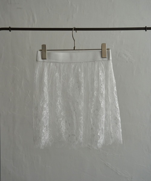 notch.（ノッチ）の「レイヤードレーススカート（スカート・レディース・オフホワイト/ブラック・M）」の18枚目の写真