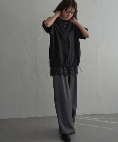 notch.（ノッチ）の「レイヤードレーススカート（スカート・レディース・オフホワイト/ブラック・M）」の13枚目の写真