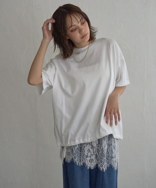 notch.（ノッチ）の「レイヤードレーススカート（スカート・レディース・オフホワイト/ブラック・M）」の21枚目の写真