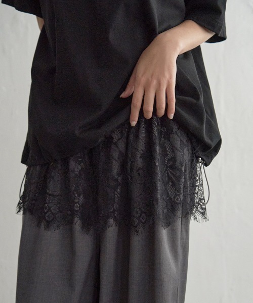 notch.（ノッチ）の「レイヤードレーススカート（スカート・レディース・オフホワイト/ブラック・M）」の22枚目の写真
