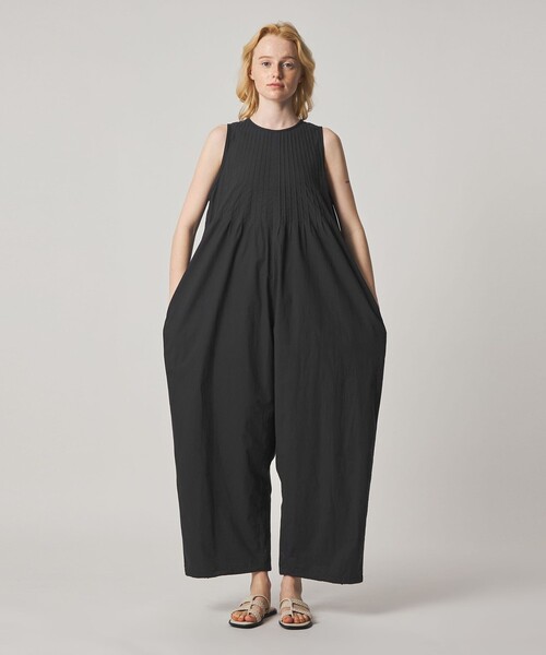 Steven Alan(スティーブンアラン)の「<Steven Alan>コットン ポプリン ピンタック オールインワン(つなぎ/オールインワン・レディース・ベージュ/ブラック・S/M)」の4枚目の写真